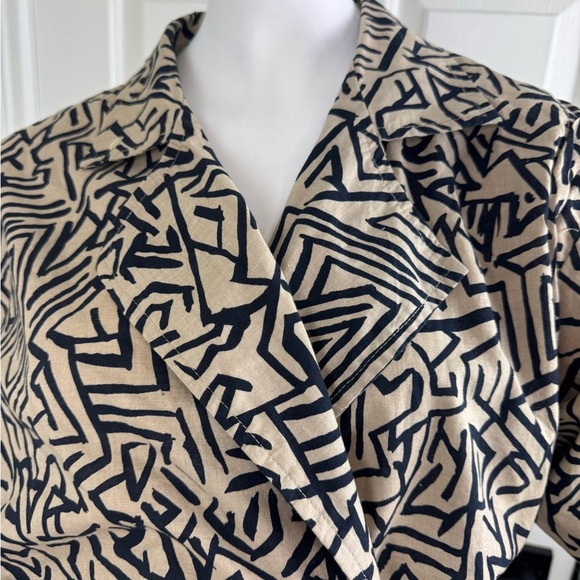 Betsy’s Things Geometric Patterned Black and Cream Dress.  #172 - Picture 13 of 16